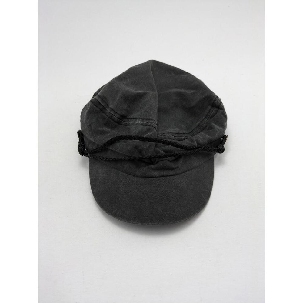NWT Mens David And Young Cadet Army Cap Gray Stretchable Lined Plaid Cotton Hat